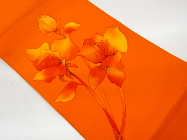 塩瀬薔薇模様名古屋帯